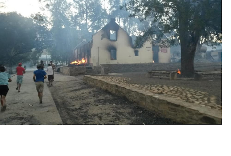 A fire devastated Wupperthal, near Clanwilliam, on Sunday December 30 2018, leaving an estimated 200 people homeless.