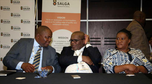 LEADING THE WAY: The newly elected provincial executive chairman of Salga, Mxolisi Koyo, with his two deputies, Xola Pakati and Nonkqubela Peters Picture: SIBONGILE NGALWA