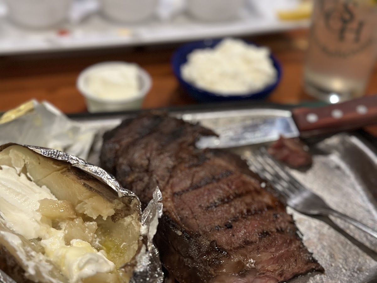 Ribeye steak & baked potato