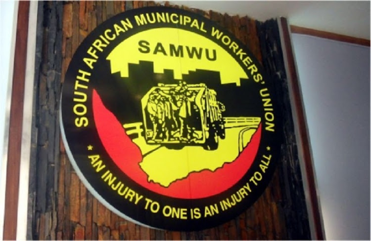 SA Municipal Workers Union emblem and slogan