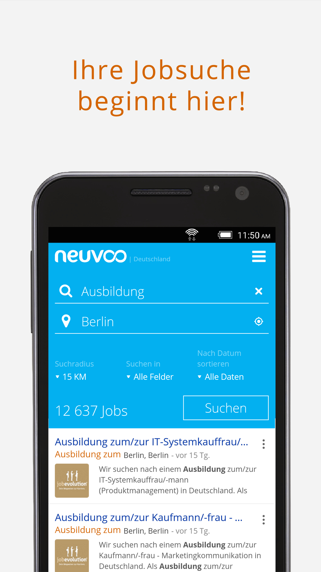 Android application Job Search screenshort