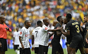 Orlando Pirates and Kaizer Chiefs players during the Absa Premiership match between Orlando Pirates and Kaizer Chiefs at FNB Stadium on February 29, 2020 in Johannesburg, South Africa. 