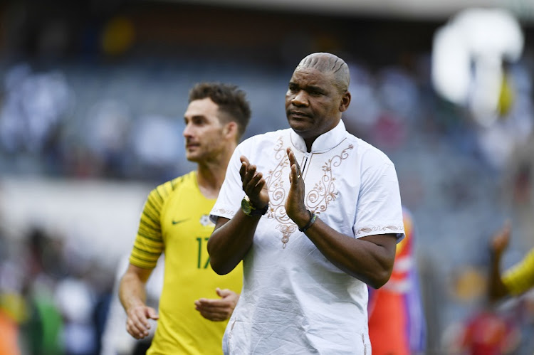 Bafana Bafana coach Molefi Ntseki during the 2021 Africa Cup of Nations Qualifiers match between South Africa and Sudan at Orlando Stadium on November 17, 2019 in Johannesburg, South Africa.