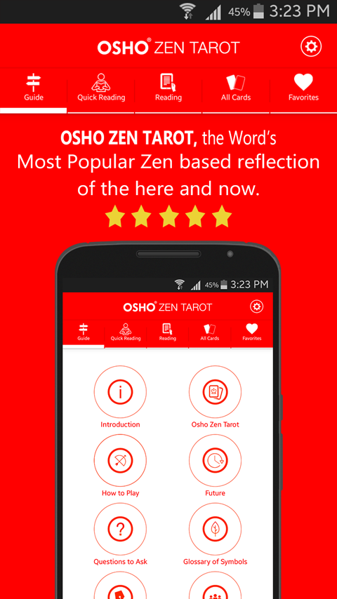 Android application Osho Zen Tarot screenshort