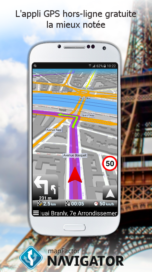 Android application MapFactor Navigator - GPS Navigation Maps screenshort