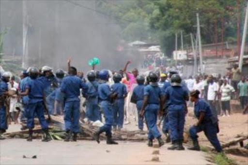 A file photo of Burundi protests.