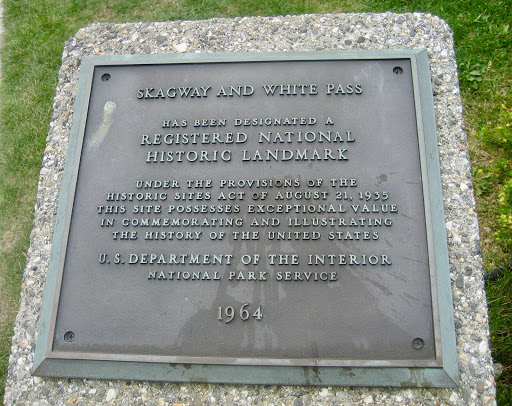  SKAGWAY AND WHITE PASS HAVE BEEN DESIGNATED A REGISTERED NATIONAL HISTORIC LANDMARK  1964 Submitted by Gilda Spitz.