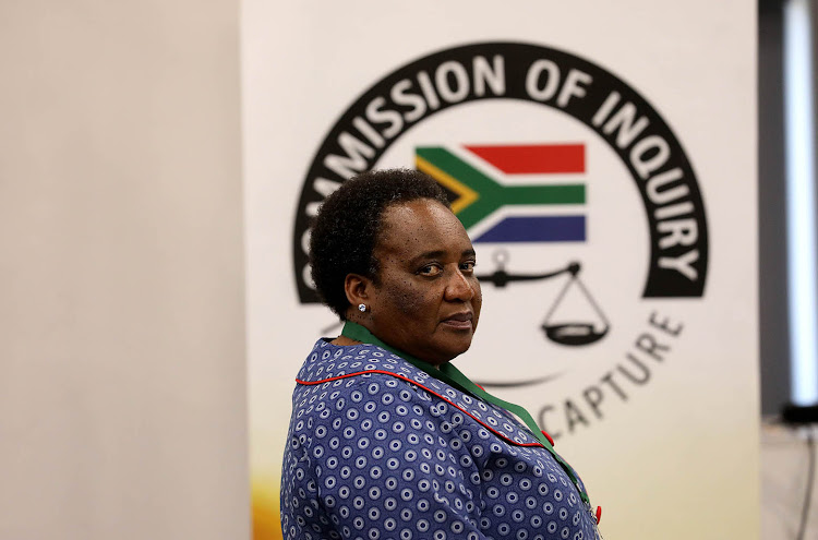 Former labour minister Mildred Oliphant appears at the commission of inquiry into state capture in Parktown, Johannesburg.