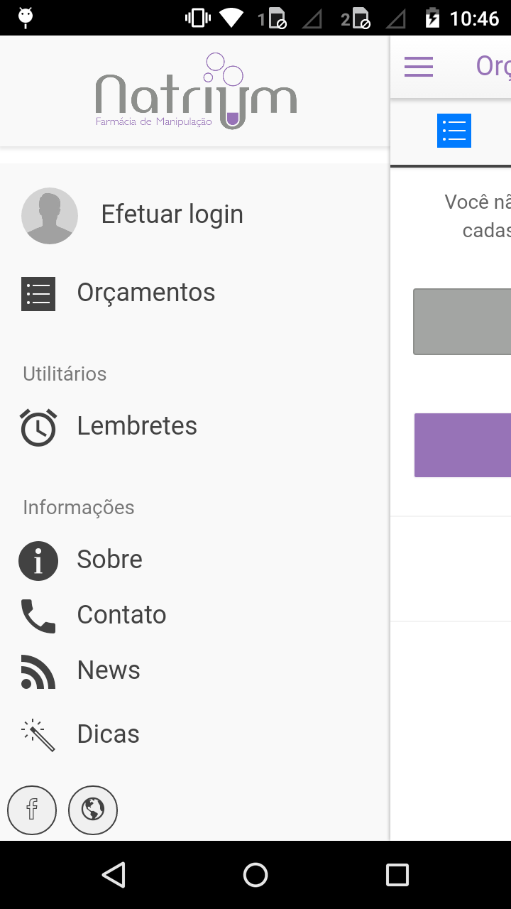 Android application Farmácia Natrium screenshort