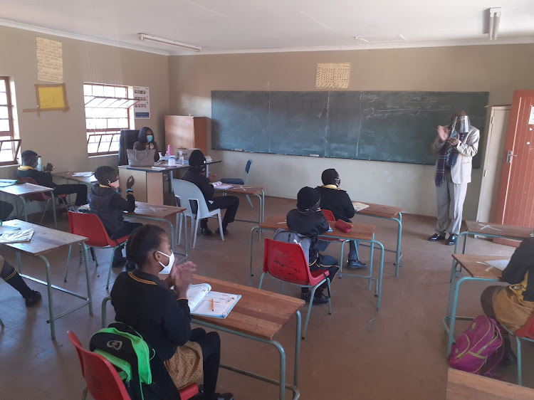 It was back to learning for Grade R and 6 pupils on their first day back at Thoho-Ya-Ndou primary school in Pretoria on Monday.