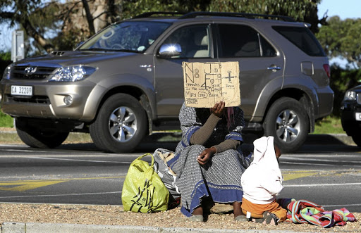 Mothers begging on the roadside with children is a common sight in SA towns, leaving one wondering if the state is doing enough to alleviate the plight of the destitutes, says the writer. /ESA ALEXANDER