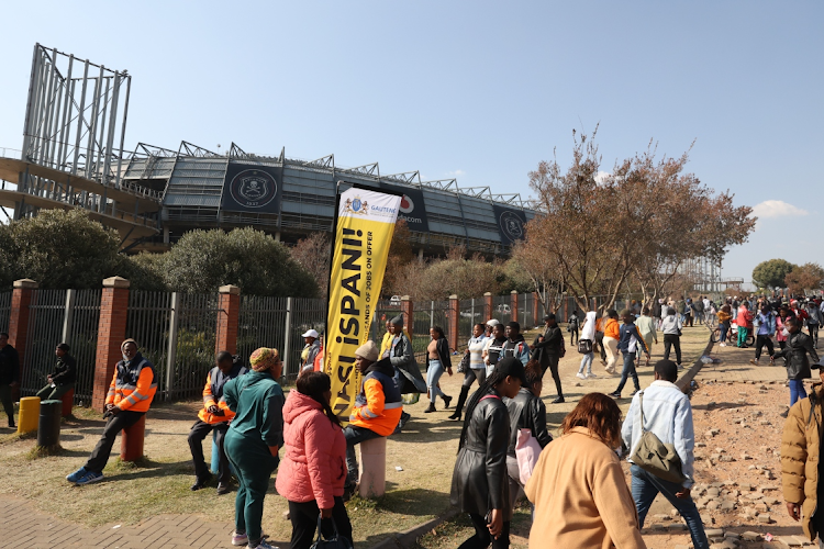 Jobseekers at Orlando Stadium in Soweto. Picture: Thulani Mbele
