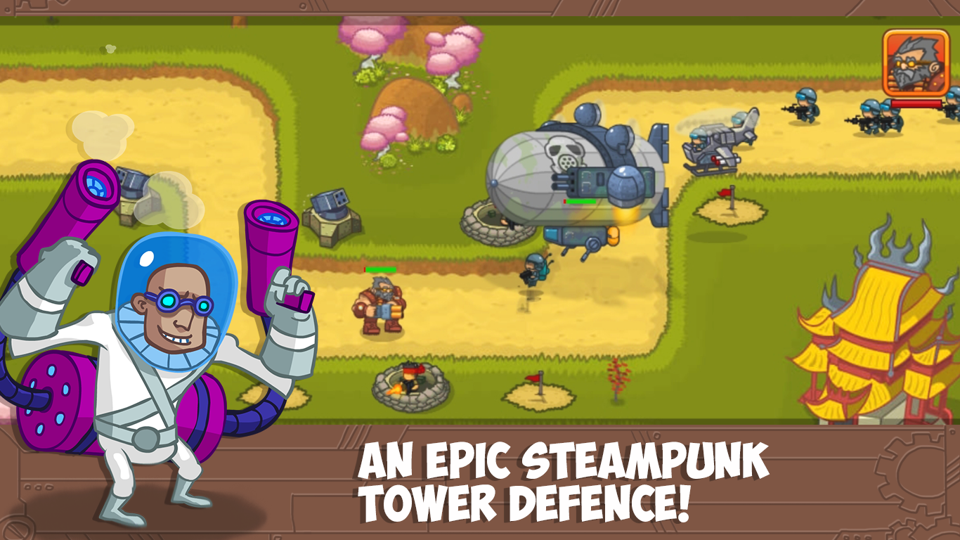 Android application Steampunk Defense Premium screenshort
