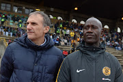 Kaizer Chiefs new coach Giovanni Solinas with assistant coach, Patrick Mabedi during the Maize Cup 2018 semi final match between Kaizer Chiefs and Buya Msuthu at James Motlatsi Stadium on July 14, 2018 in Klerksdorp, South Africa. 