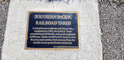 Located between Atlantic and Thayer Sts., established in 1853, the S.P.R.R. Yards extended back 22 blocks, at its peak employed 4,000 men. Trains would board a ferry to cross the river and...
