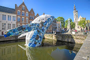 This installation for the 2018 Bruges Triennial by New York architecture firm StudioKCA was made from more than four tonnes of recycled plastic. 