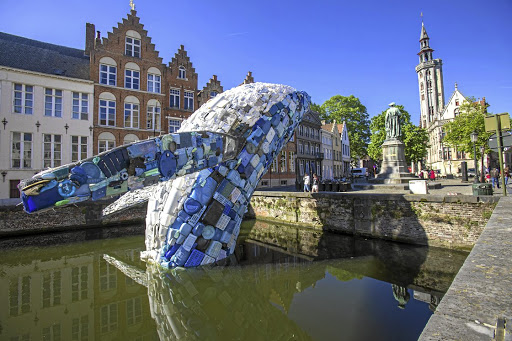 This installation for the 2018 Bruges Triennial by New York architecture firm StudioKCA was made from more than four tonnes of recycled plastic.