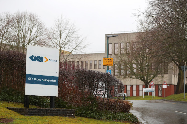 Branding is seen outside the headquarters of GKN in Redditch, Britain. Picture: REUTERS/HANNAH MCKAY/FILE