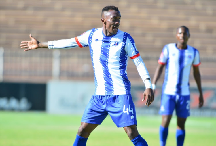 Yannick Zakri of Maritzburg United during the Absa Premiership match between Polokwane City and Maritzburg United at Old Peter Mokaba Stadium on October 27, 2018 in Polokwane, South Africa.