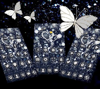 How to download Black Glitter Diamond Butterfly Theme 1.1.1 apk for android