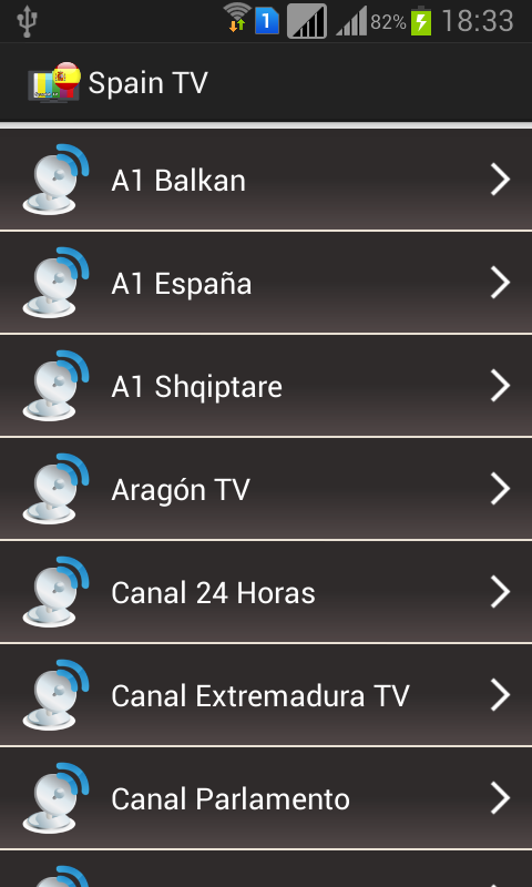 Android application Spain TV Channels Online screenshort