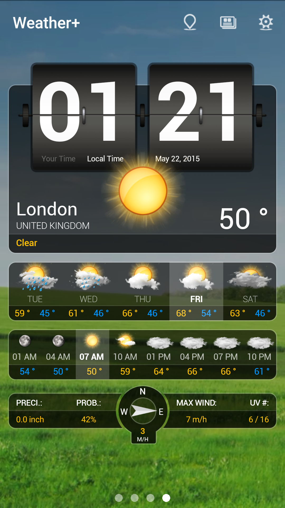 Android application Weather+ Free screenshort