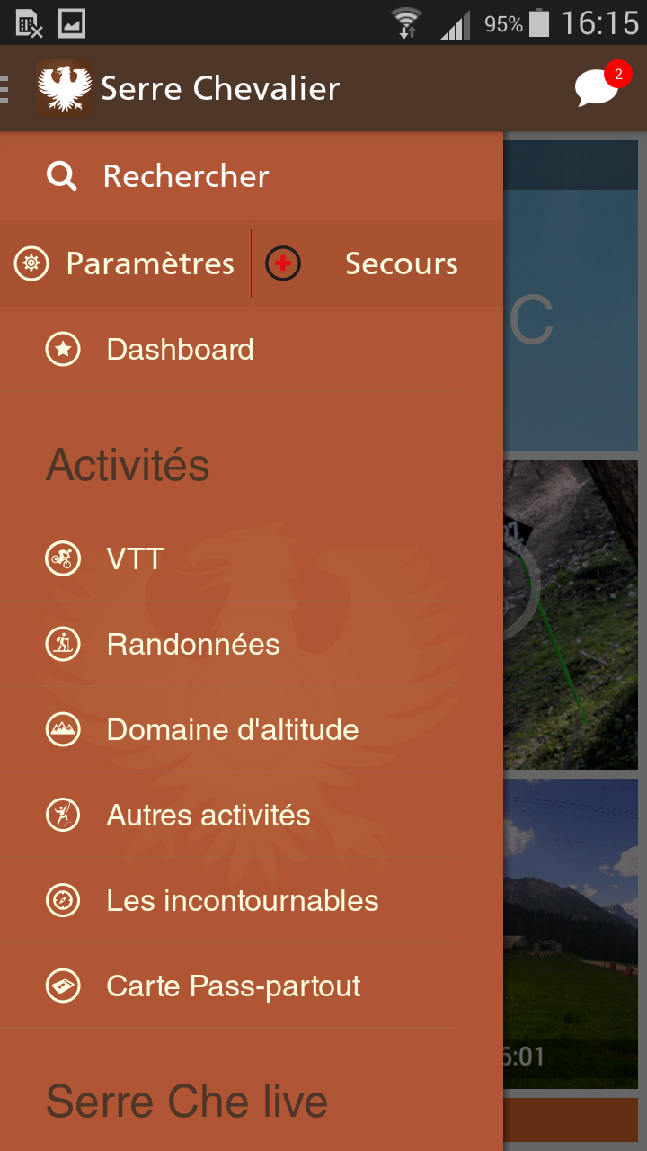 Android application Serre Chevalier screenshort