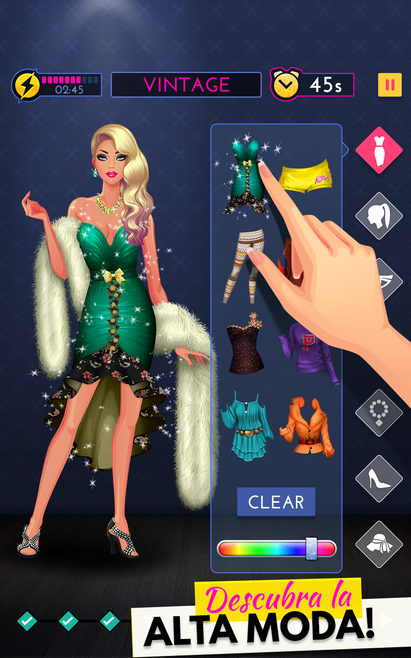 Android application Fashion Diva Dress Up Stylist screenshort