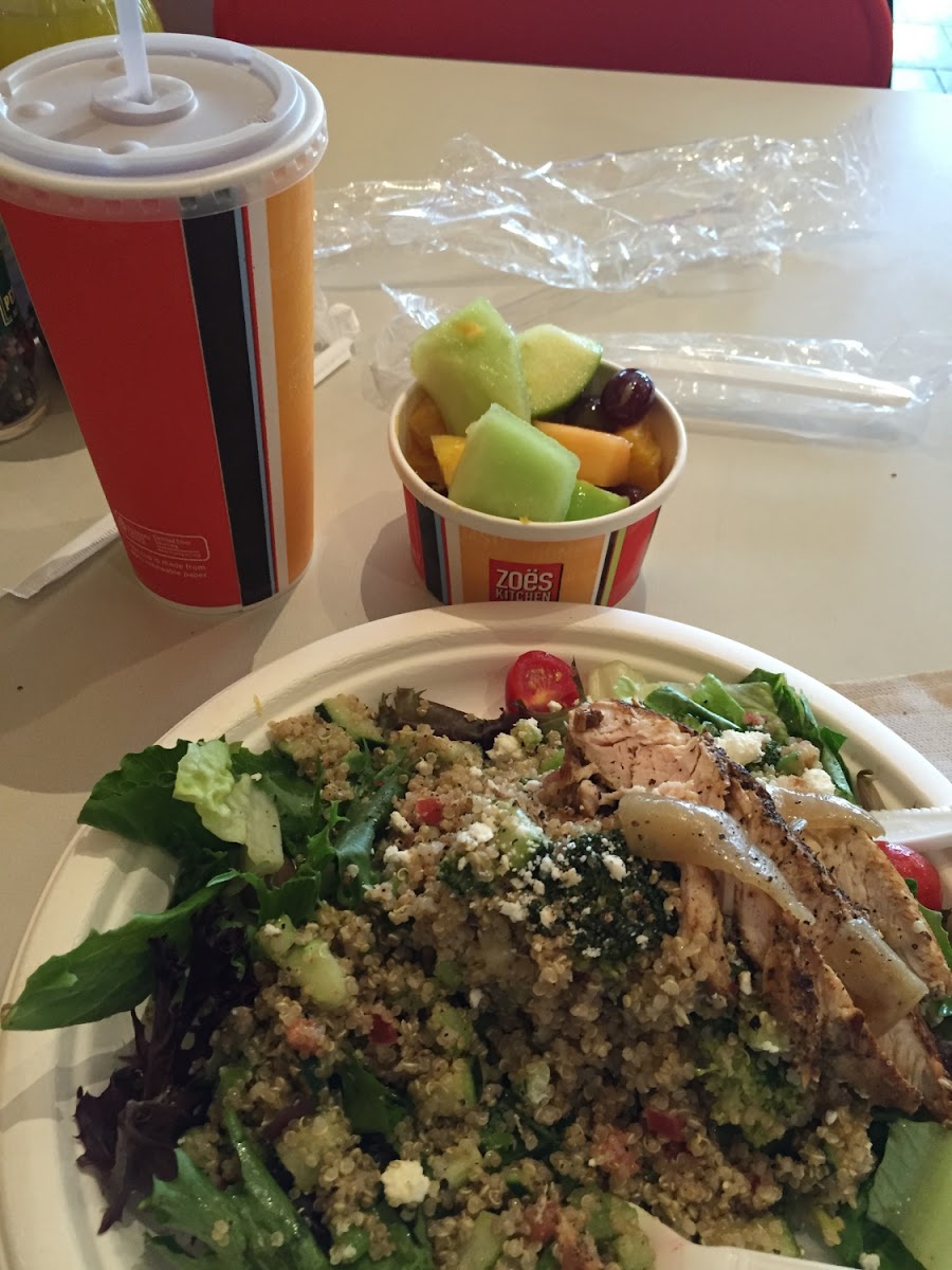 Quinoa and grilled chicken salad delicious!