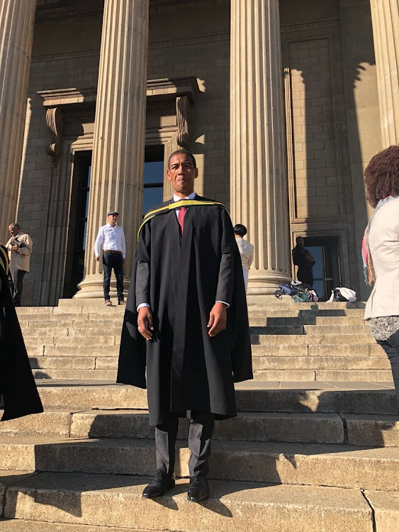 Ashwin Willemse graduating on Thursday with a Masters of Management in Entrepreneurship and New Venture Creation.