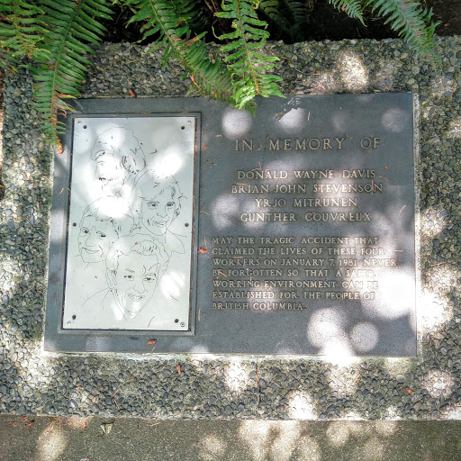 In memory of Donald Wayne Davis Brian John Stevenson Yrjo Mitrunen Gunther Couvreux May the tragic accident that claimed the lives of these four workers on January 7, 1981 never be forgotten so...