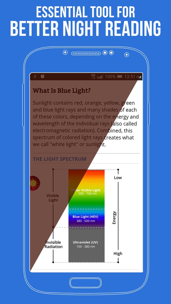 Android application Eye Care - Blue Light Filter screenshort