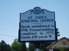 Parish established in 1746. Present building, completed in 1773, stands 200 yards W.Plaque via North Carolina Highway Historical Marker Program, and is used with their permission. Full page here...