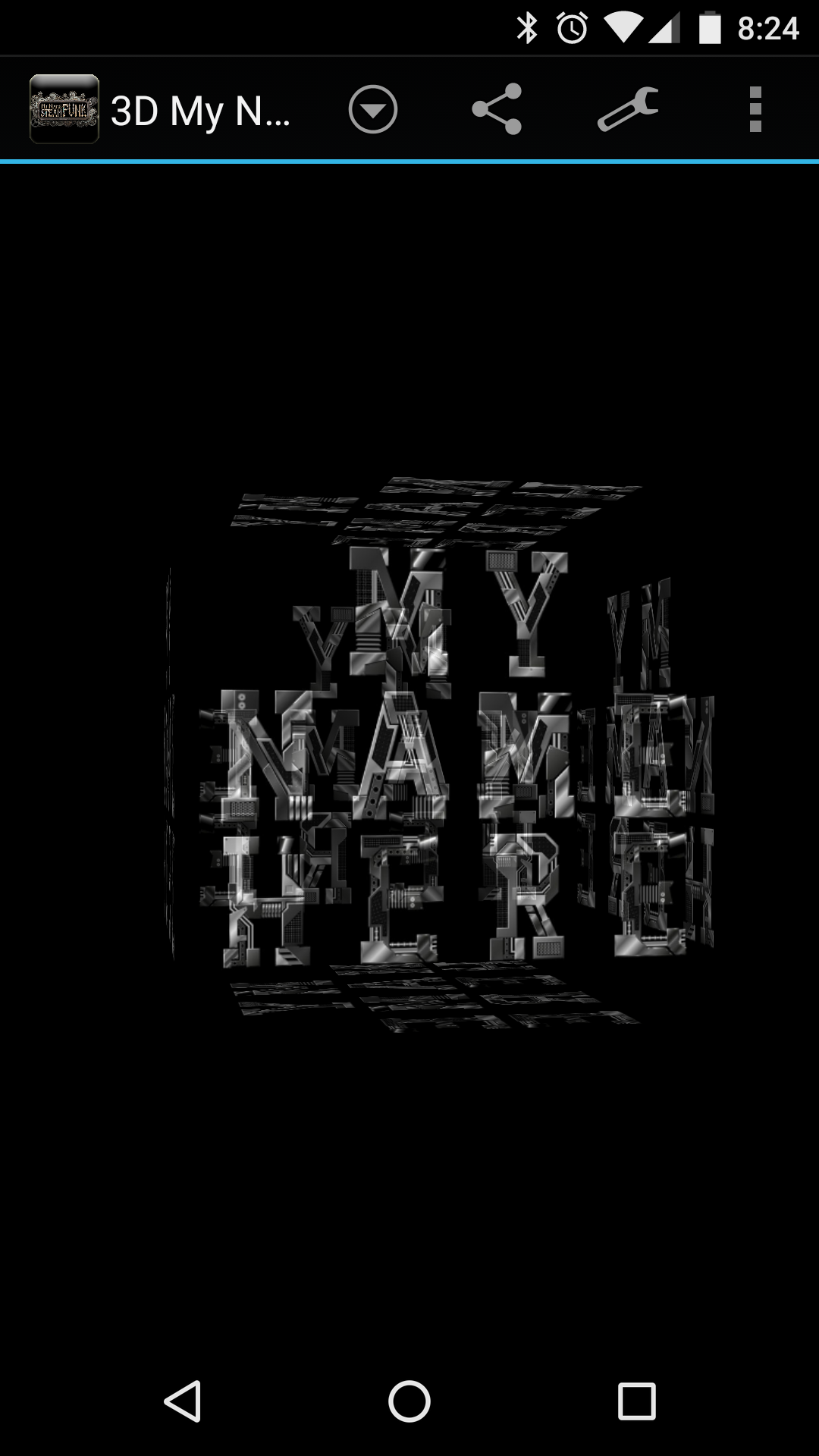 Android application 3D My Name Steampunk Fonts LWP screenshort