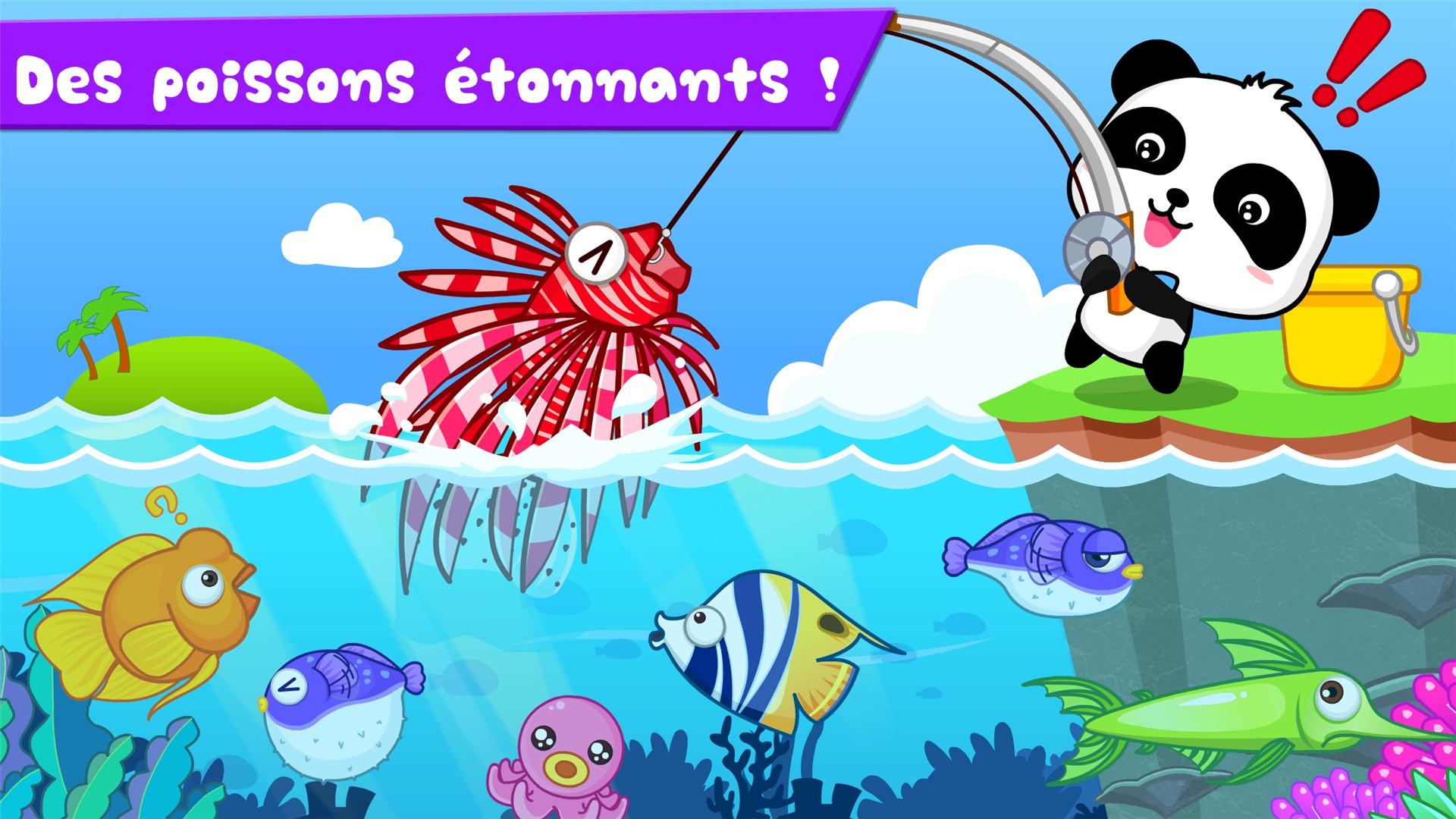 Android application Baby Panda: Fishing screenshort