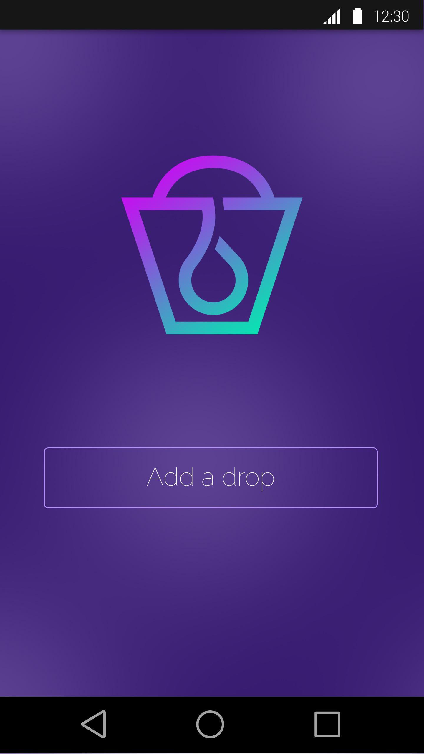 Android application Bucket Drops screenshort