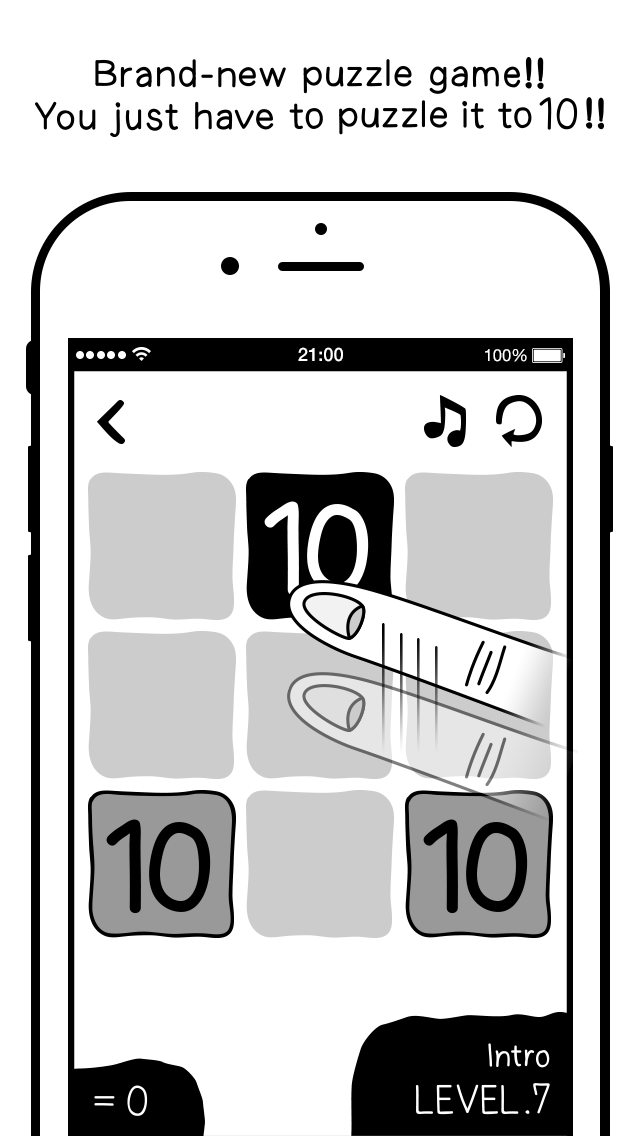 Android application Puzzle it to 10 screenshort