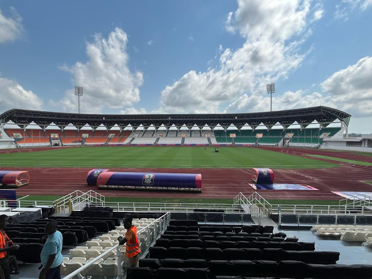 The brand new Laurent Pokou Stadium in San Pedro, Ivory Coast. Picture: MOGAMAD ALLIE