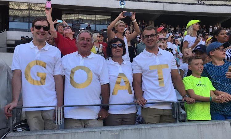 Fans convinced Roger Federer is the Greatest Of All Time were among the early arrivals at Cape Town Stadium on February 7 2020.