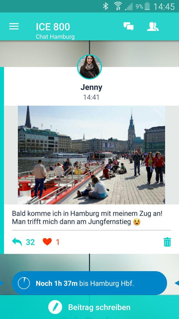 Android application Lokin - Der Zug-Chat screenshort