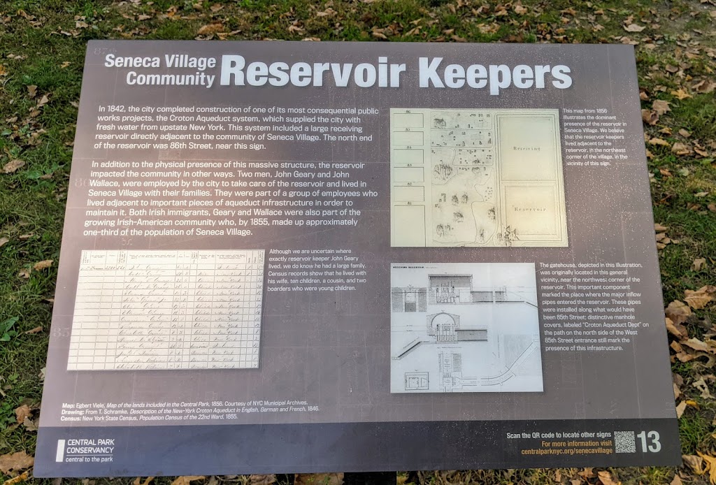 Seneca Village CommunityReservoir Keepers In 1842, the city completed construction of one of its most consequential public works projects, the Croton Aqueduct system, which supplied the city with ...