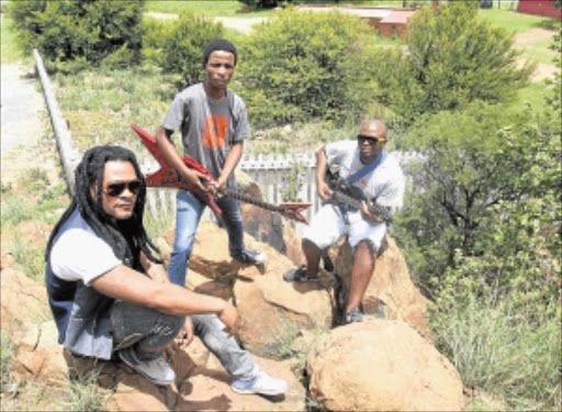 WE'VE GOT IT! Ree-Burth's Nathi Louw, Balindele Kubayi and Tshepo Mohapi in Pimville, Soweto. PHOTO:VELI NHLAPO