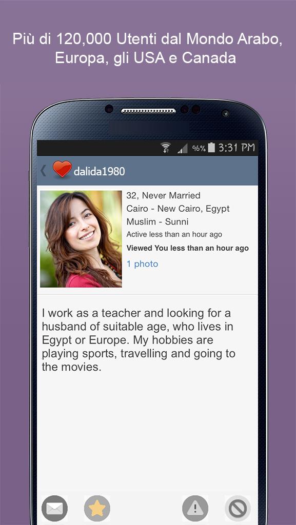 Android application buzzArab - Single Arabs and Muslims screenshort