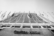 The exterior of the Carlton Hotel in the Central Business District of Johannesburg. Circa 1990s. 
