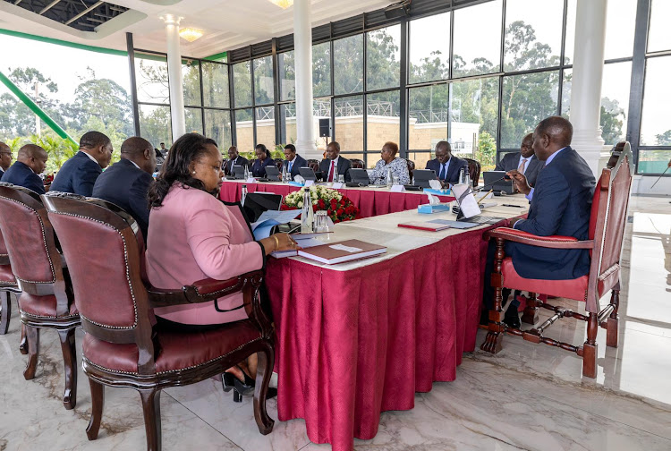 President William Ruto chairing a Cabinet meeting on May 2, 2024.