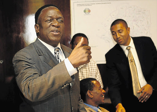 YET TO SHOW HIS HAND: Justice Minister Emmerson Mnangagwa is seen as the leading contender to replace President Robert Mugabe