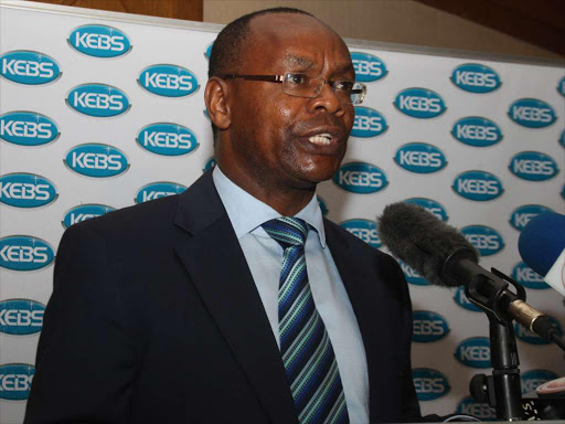 Kenya Bureau of Standards managing director James Ongwae during a business leaders' media ISO briefing in Nairobi. /FILE