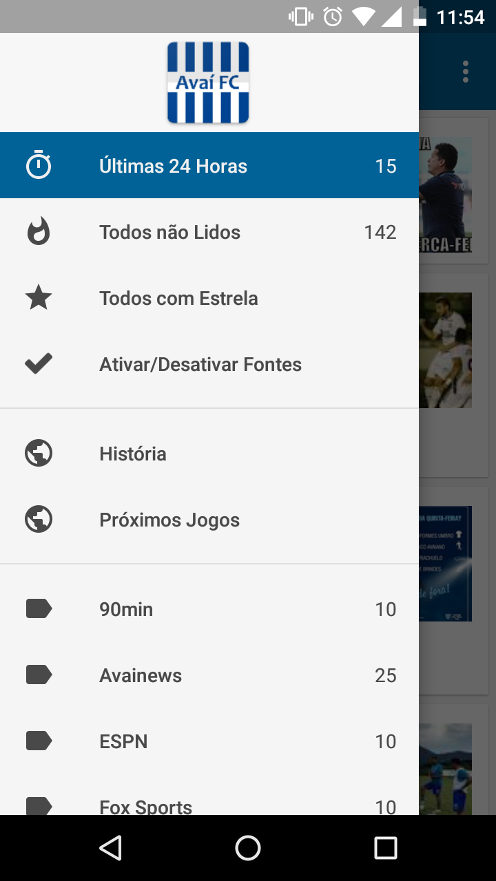 Android application Notícias do Avaí Futebol Clube screenshort