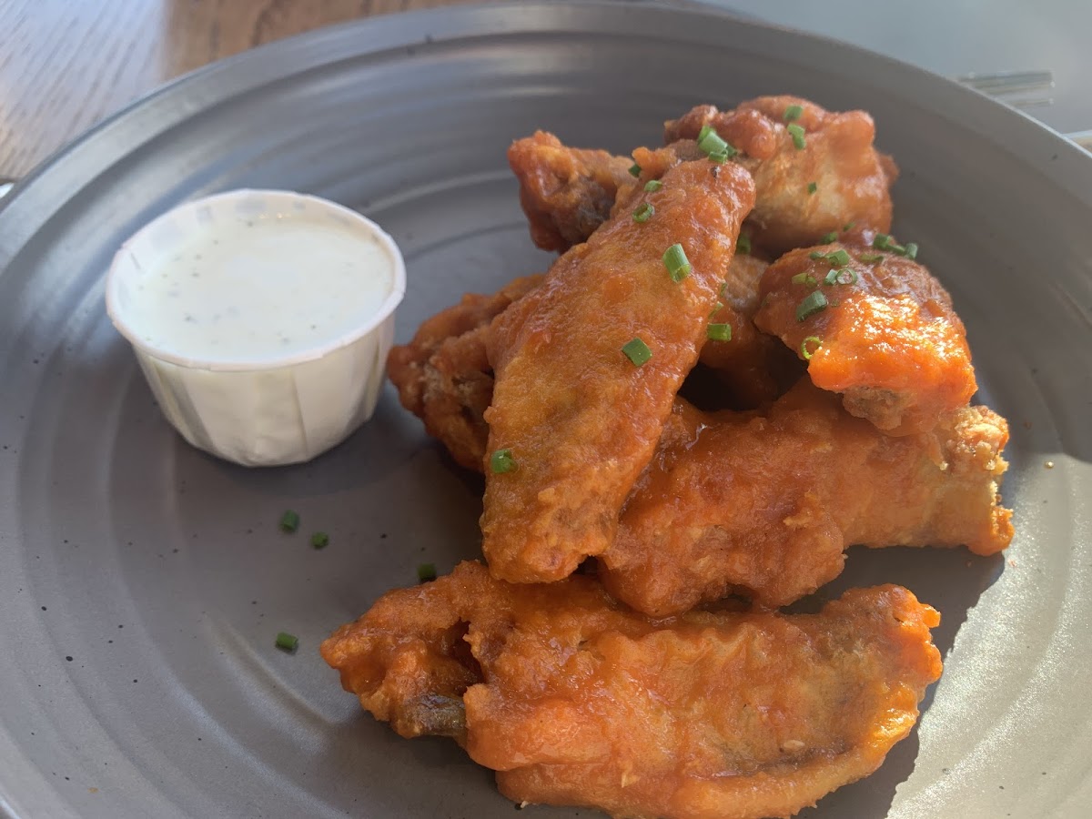 Bob’s wings with goat cheese ranch