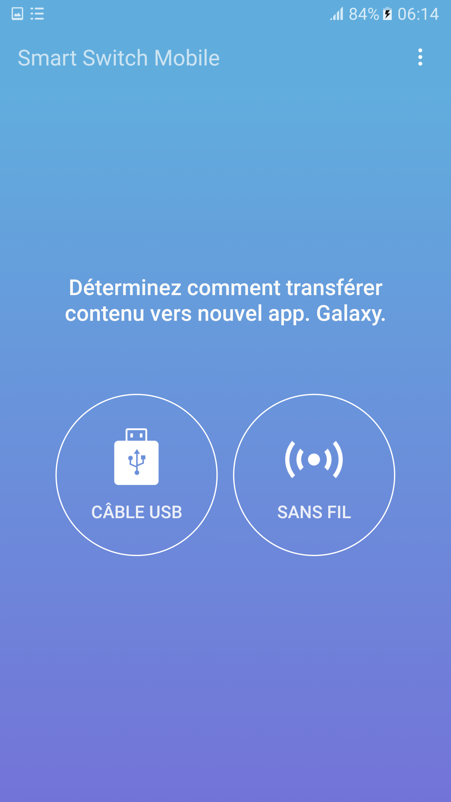 Android application Samsung Smart Switch Mobile screenshort